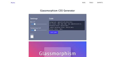 Top Css Glass Effect Generators For Web Designers Css Author