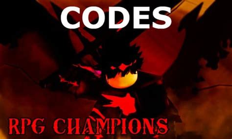 Rpg Champions Codes Roblox August 2023