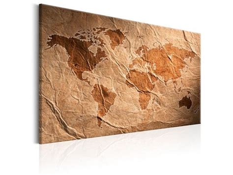 Tableau Cartes Du Monde Paper Map Taille 60 X 40 Cm PD11463 60 40