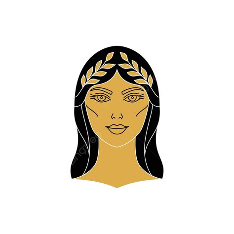 Greek Goddess Demeter Logo Decorative Person Vector Logo Decorative