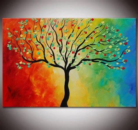 30 Easy Tree Painting Ideas for Beginners, Simple Acrylic Abstract Pai – Art Painting Canvas ...