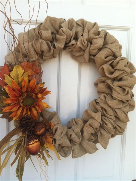 Burlap Wreaths For Fall C0B Trabalhos Manuais Ideias Para