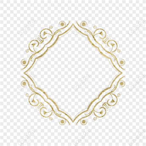 Golden European Pattern Border European Material White Pattern Png