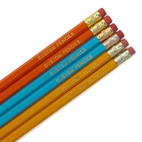 Personalized Pencil Set Custom Pencils Engraved Pencil Foil Etsy