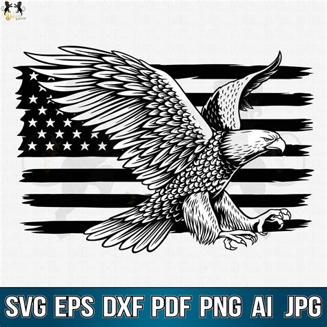 Eagle Through Flag Svg Eagle With Flag Svg Eagle USA Svg - Etsy