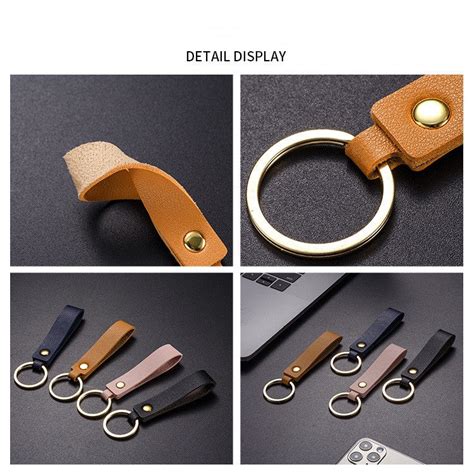 Leather Keychain Key Strap Custom Leather Keyrings – Pdodo