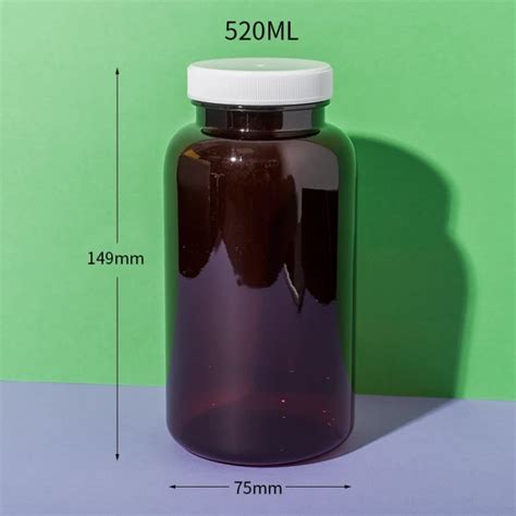 Pet Plastic Amber Large Supplement Bottle Ukpack