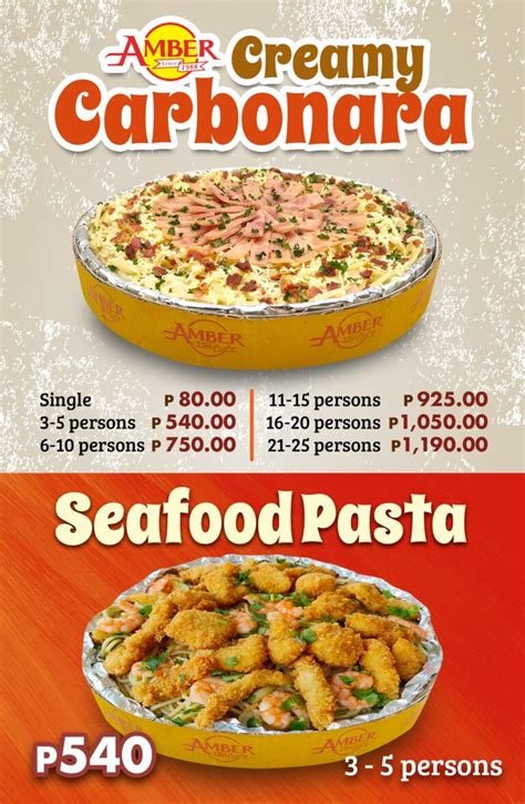 Amber Philippines Menu And Prices August Philmenu