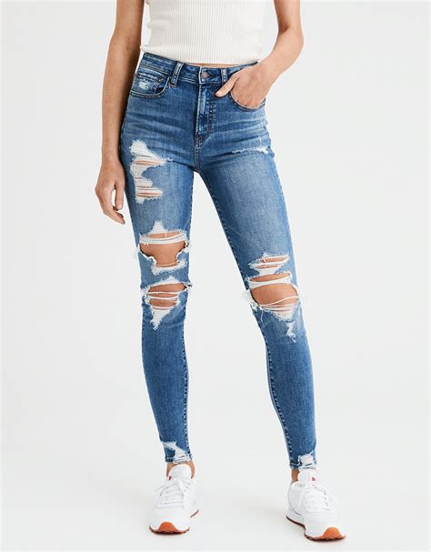 Super High Waisted Jegging Super Destroy American Eagle Outfitters