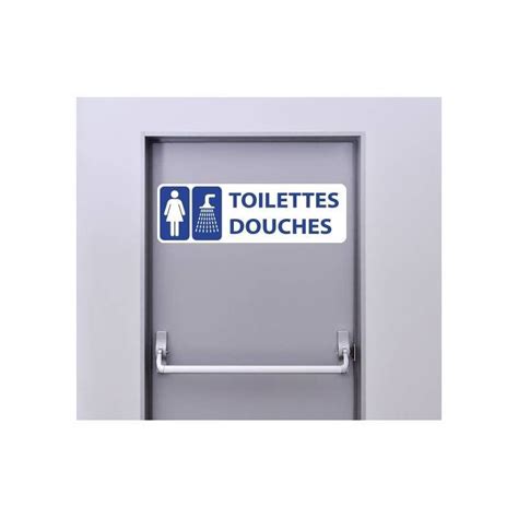 Sticker Panneau Signalisation Toilettes Douches Femmes