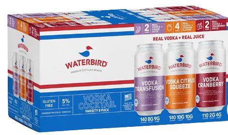 Waterbird Vodka Soda Variety 12oz 8pk Cn Luekens Wine Spirits