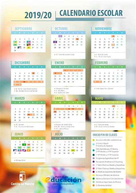 Calendario Escolar Para Descargar Fechas Y Festivos En Todas