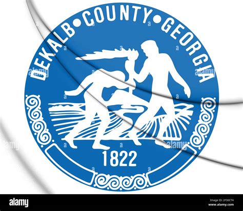 3d Seal Of Dekalb County Georgia Usa 3d Illustration Stock Photo