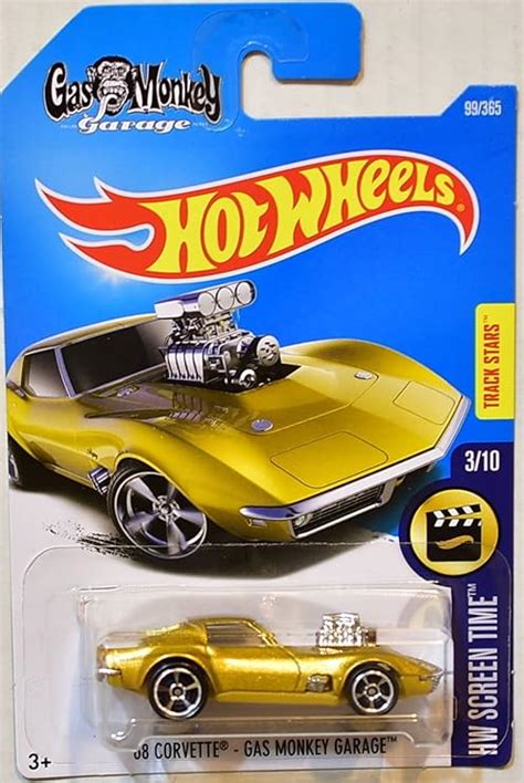 Amazon Hot Wheels Hw Screen Time Corvette Gas Monkey Garage Gold