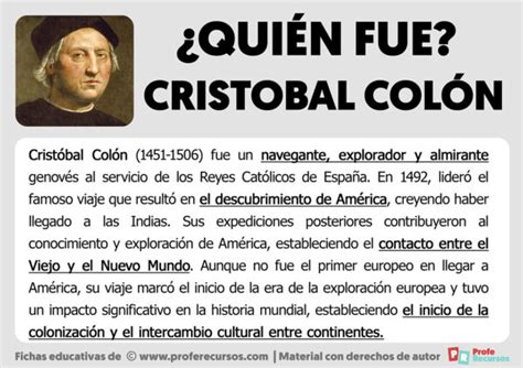 Qui N Fue Cristobal Col N