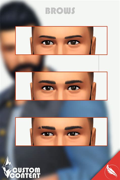 The Sims 4 Eyebrow CC Straight And Scratched