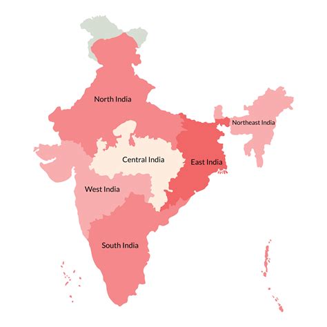 Map of India administrative regions. India map 32648745 PNG