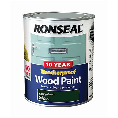 Ronseal Racing Green Gloss Wood Paint 750ml Diy At Bandq