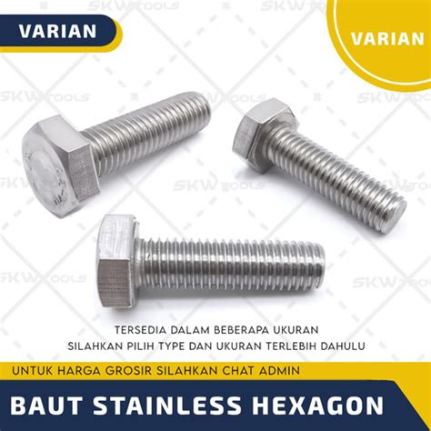 Jual Baut Mur Hexagon Stainless Ss Hex M X M X M X M X