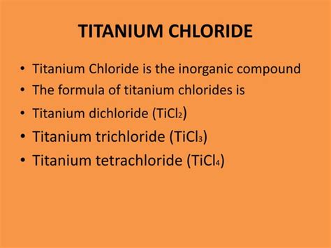 TITANIUM CHLORIDE PHARMACEUTICAL REAGENT PPT