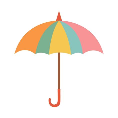 Premium Vector Open Umbrella In Rainbow Colors Cute Accessory For