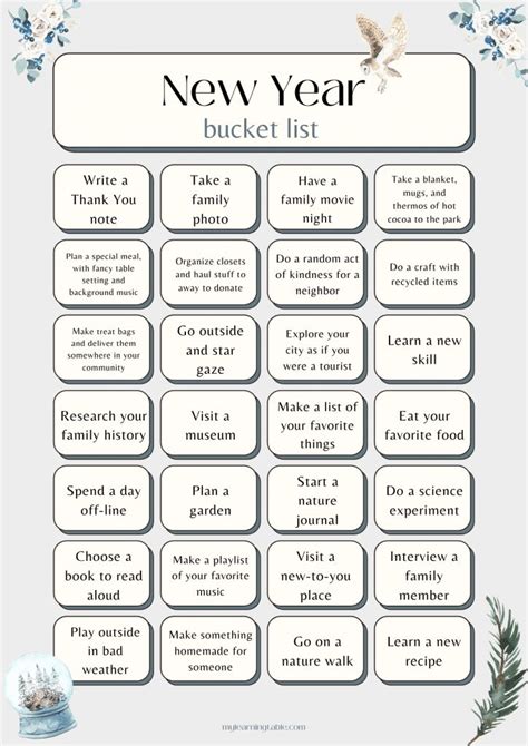 New Year Bucket List Free Homeschool Deals