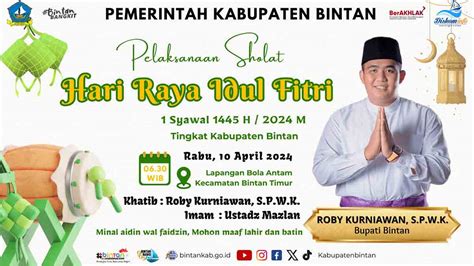 Jadi Khatib Hari Raya Idul Fitri H Ini Jadwal Open House Bupati