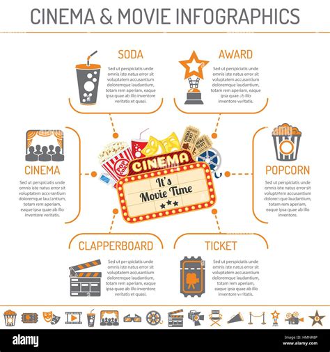 Cinema And Movie Infographics Stock Vector Image Art Alamy