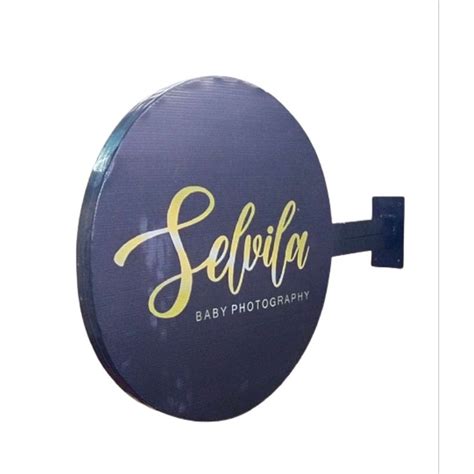 Jual Papan Nama Bulat Diameter 50 Cm Logo Dan Tulisan Request Shopee