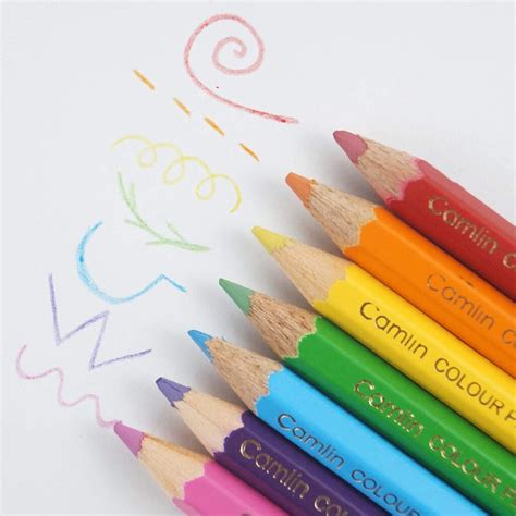 Camlin Kokuyo Half Size Color Pencil With Sharpener 12 Shades