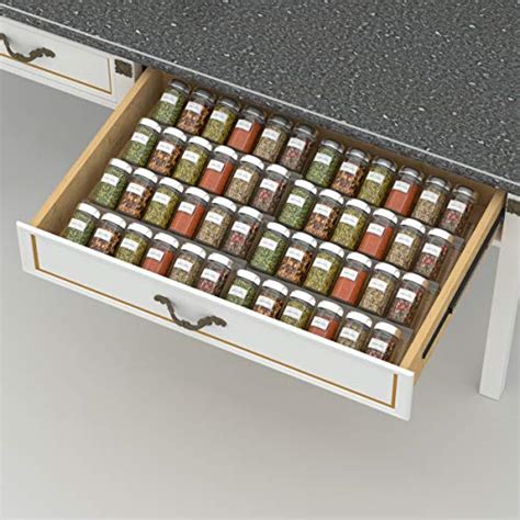 Niubee Adjustable Expandable Acrylic Spice Rack Tray Tier Spice