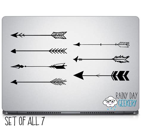 Arrow Vinyl Decal Set Of 7 Vinyl Decals Choose Your Color Etsy