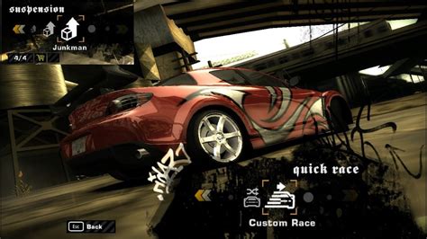 NFS Most Wanted Mazda RX 8 Junkman Performance Test YouTube