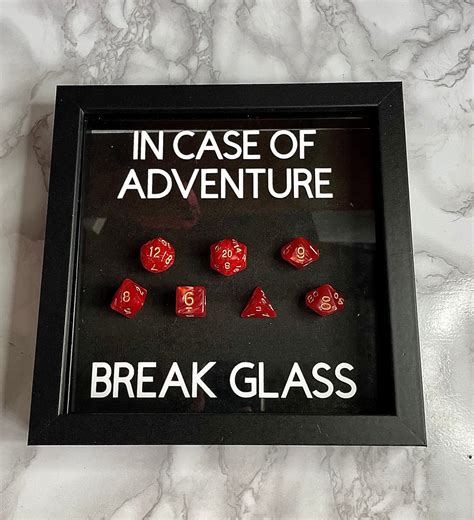 Handcrafted D&D Wall Art in Case of Adventure Break Glass - Etsy