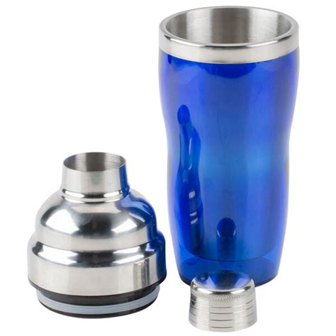 American Metalcraft BSJ16 16 Oz Blue 3 Piece Cobbler Cocktail Shaker