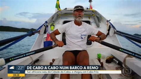 Sul africano atravessa o Atlântico em barco a remo e bate recorde Bom