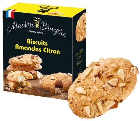 Biscuit Amandes et Citron 50g Maison Bruyère 01BAC50G Comptoir des