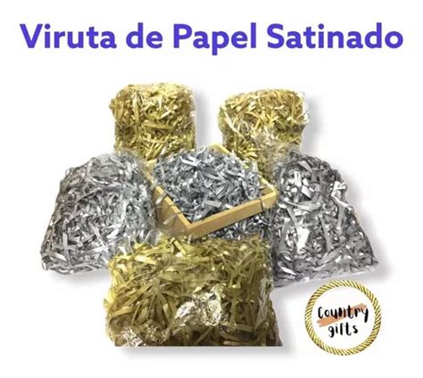 Viruta De Papel Satinado Por Docena Rellenos Dorado Plateado Cuotas