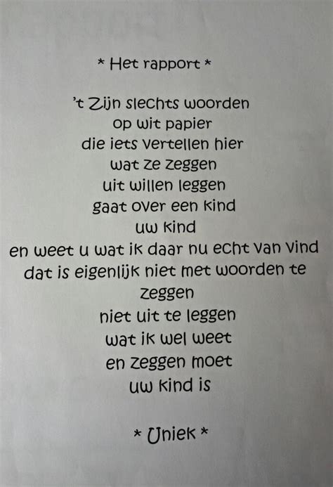 Tekst Voor Kinderrapport Woorden Oudercontact Ouderavond