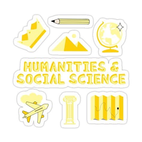 Light Yellow Humanities And Social Science Subject Pack Sticker By The