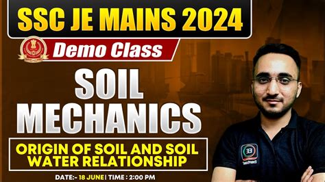 SSC JE MAINS 2024 SSC JE Civil Engineering Demo 1 Soil Mechanics