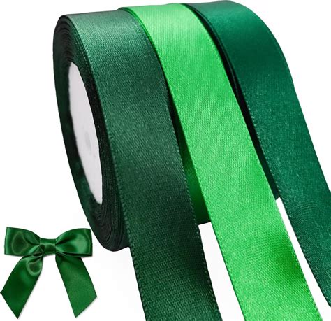 qingmeng 66m Satinband Grün 20mm Geschenkband Grün Breit