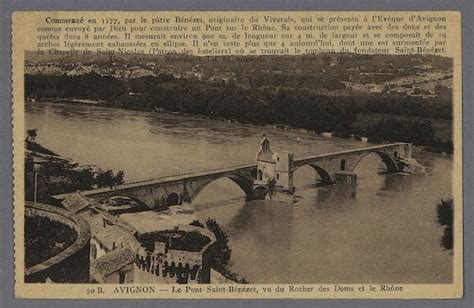 Avignon Avignon N Le Pont Saint B N Zet Vu Du Rocher Des Doms Et