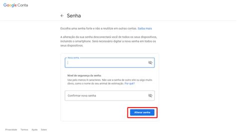 Como Mudar A Senha Do Gmail