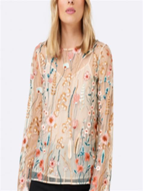 Buy Forever New Women Nude Coloured Self Design Top Tops For Women Myntra