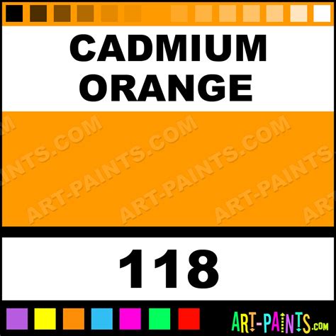 Cadmium Orange Artist Acrylic Paints - 118 - Cadmium Orange Paint ...