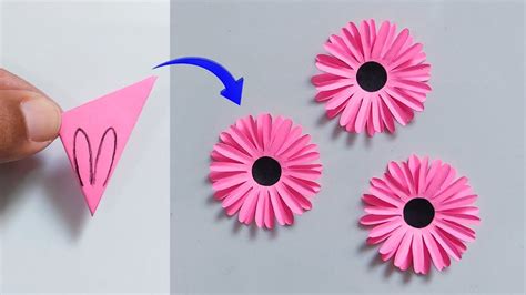 Easy Paper Flower Making Craft How To Make Paper Flower Paper Flower Making Step By Step