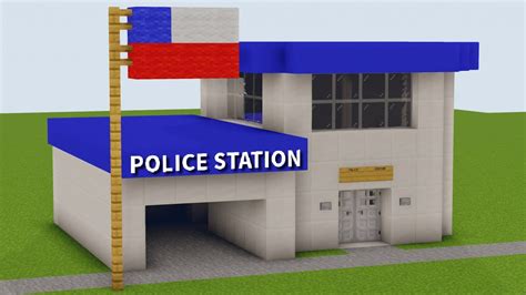 Minecraft How To Make A Police Station Youtube