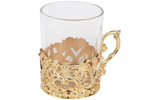 Стакан с подстаканником RNA-145003-Gold Стаканы с подстаканниками 26531 ...