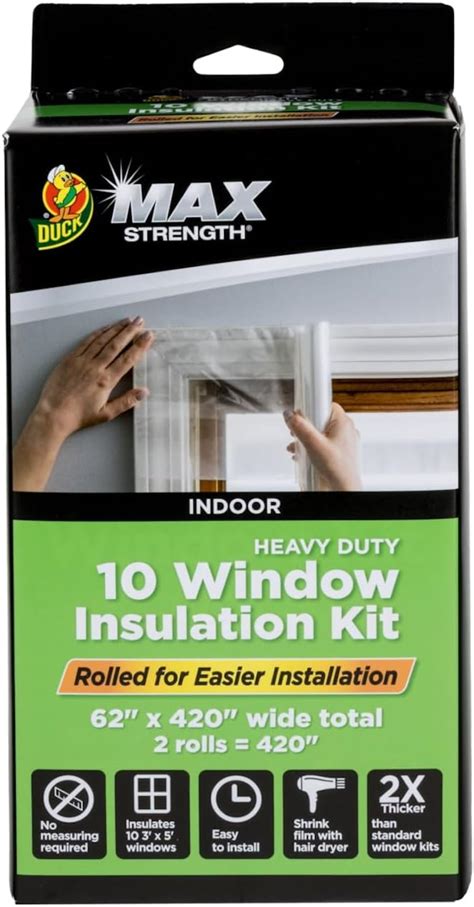 Duck MAX Strength Window Insulation Kit Winter Window Seal Kit Fits Up